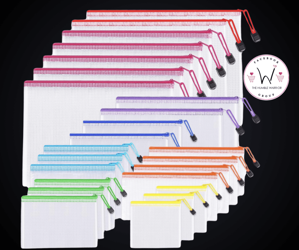 24 Pack of Mesh Zippered Bags!